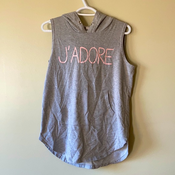 COPY - Grey sleeveless sweatshirt - Picture 1 of 2